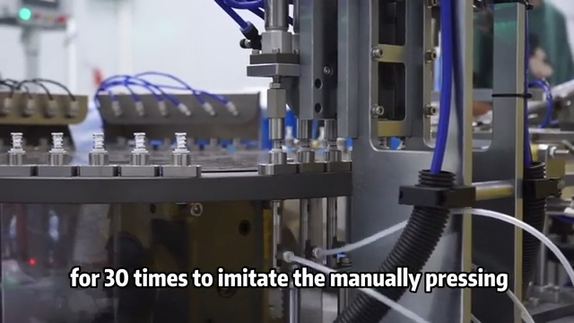 How to test a lotion pump_ Press testing and water control testing equipment of the pump. Best pump.