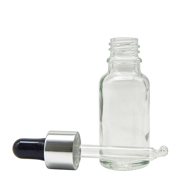 Transparent Glass Essential Oil Bottle with Dropper