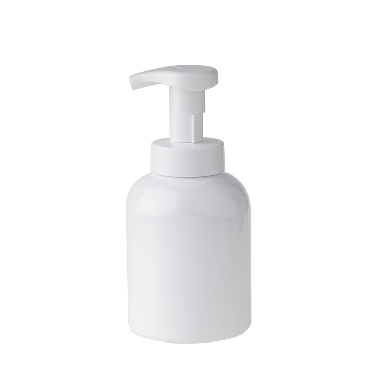 White Round Plastic Bottle with Foam Pump for Personal Care And Cleaning