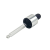 High Quality 18/410 shiny silver glass dropper with pipette for bottles