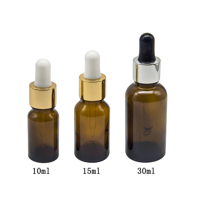 Amber Glass Essential Oil Bottle for Cosmetics