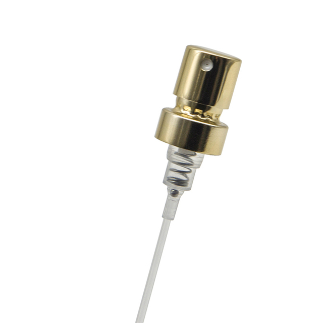 Custom China Plastic Aluminum Shiny Gold 13 15 Mm Crimp Pump for Perfume Bottle