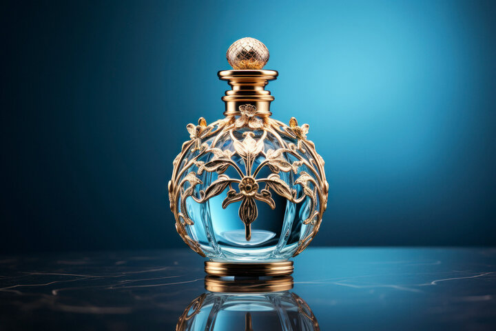 Antique glass perfume bottle