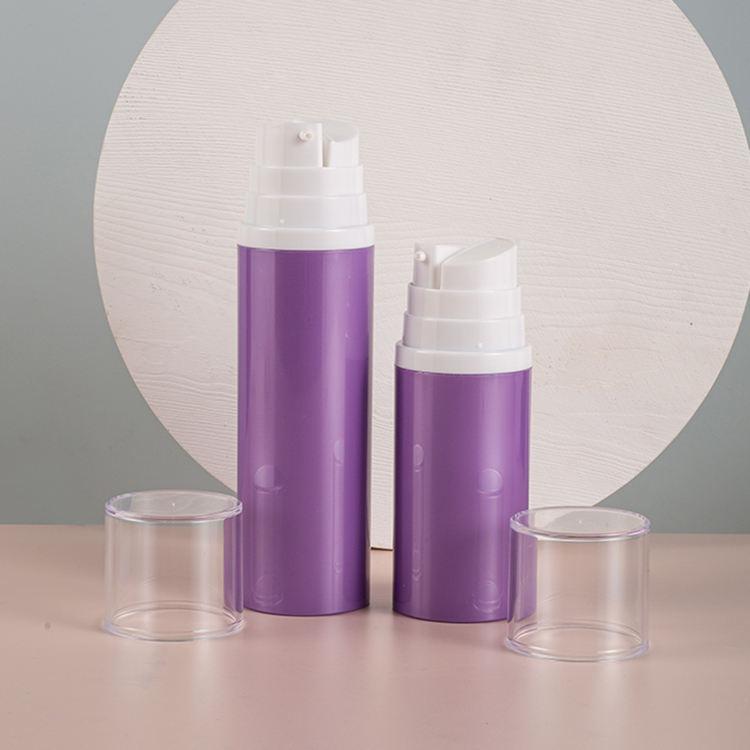 Purple 2 In 1 double chamber Lotion pump bottle