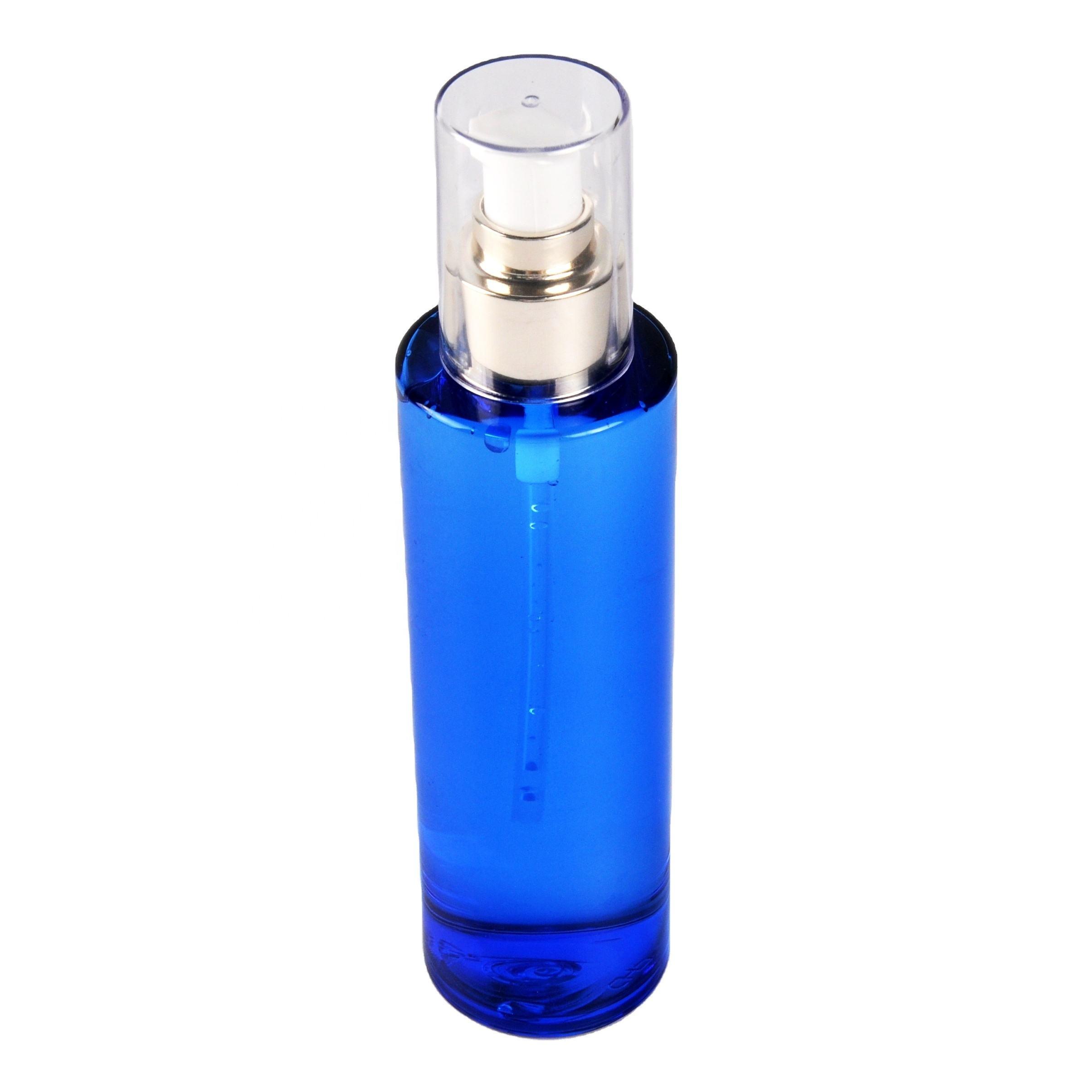 PETG Blue Lotion Plastic Cosmetic Bottle