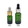 China Custom Green Glass Essential Oil Dropper Bottle