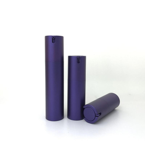 Best selling luxury purple aluminum acrylic airtight lotion airless pump bottle