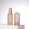 Frosted 30ml Cosmetic Glass Serum Lotion Pump Bottle