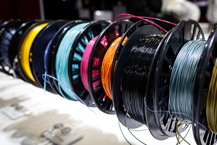 Colorful plastic PLA with filament