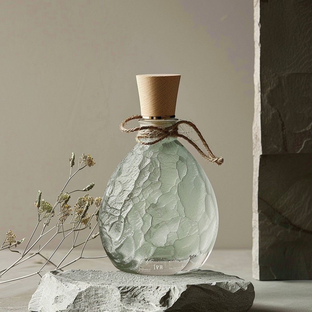 perfume bottles in sustainable packaging