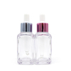 Wholesales 60ml 100ml Square Plastic PETG Serum Bottle with Glass Dropper