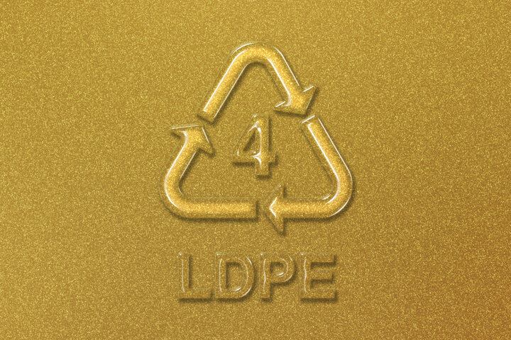 Plastic recycling symbol LDPE 4