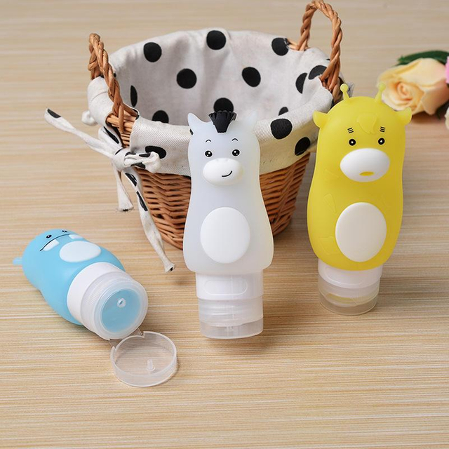 Eco-friendly Cartoon Shape Empty Silicone Lotion Bottle