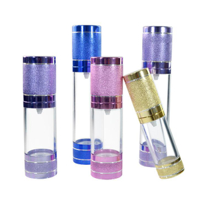 Acrylic Cosmetic Packaging Purple Airless Lotion Pump Bottle