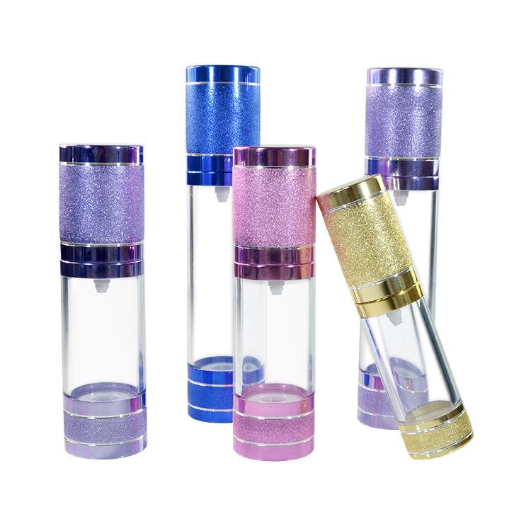 Acrylic Cosmetic Packaging Purple Airless Lotion Pump Bottle